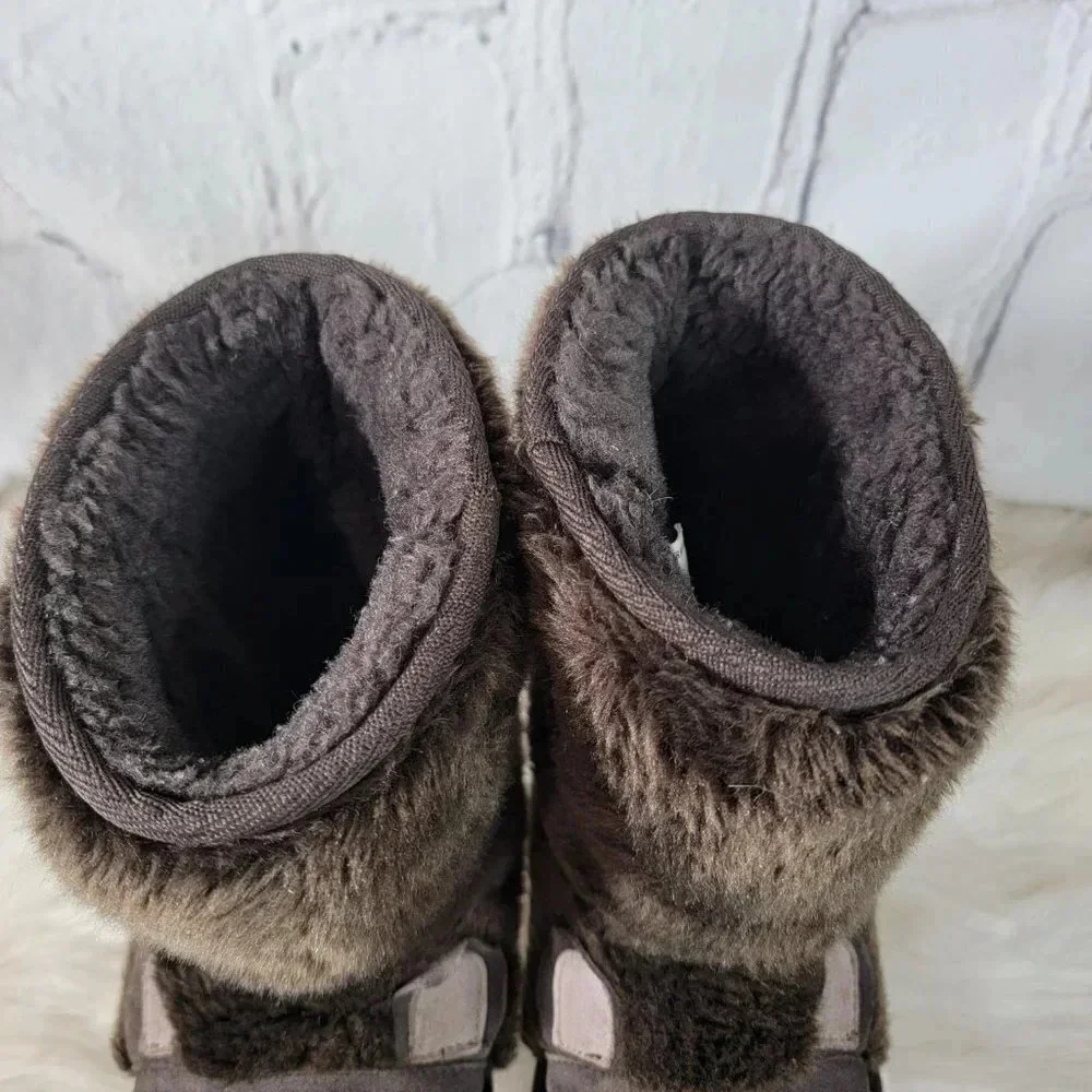EMU Australia Unisex Boys Girls 3‎ Winter Boots Wool Brown Bear Shearling Warm